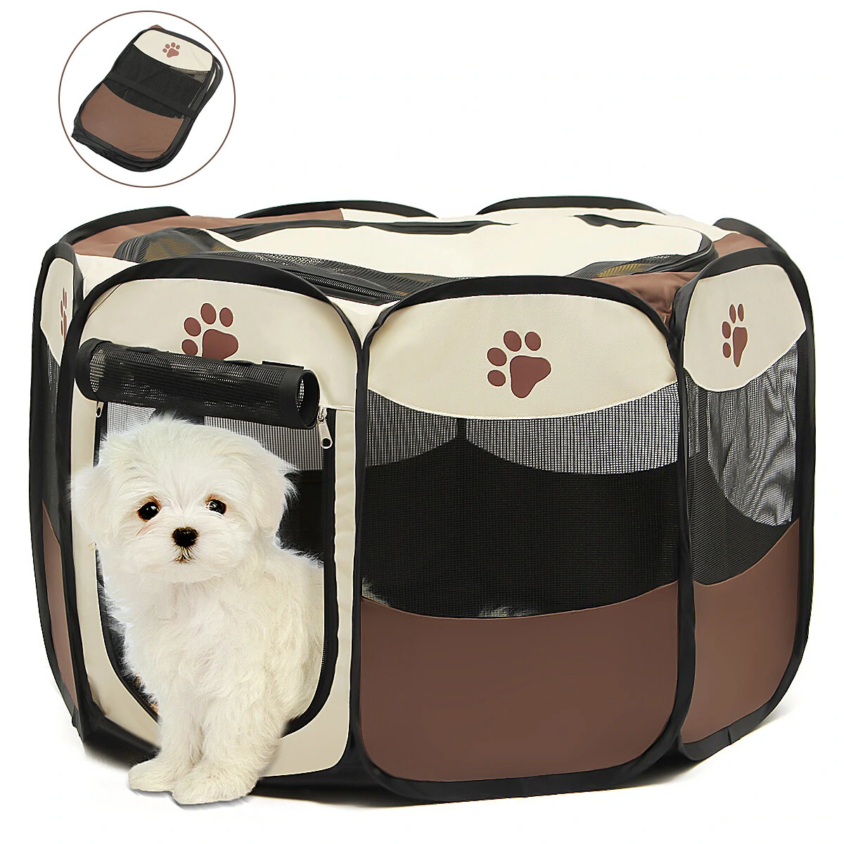 (image for) OxGord 45cm Pet Dog Cat Playpen Tent Portable Exercise Fence Kennel Cage Crate