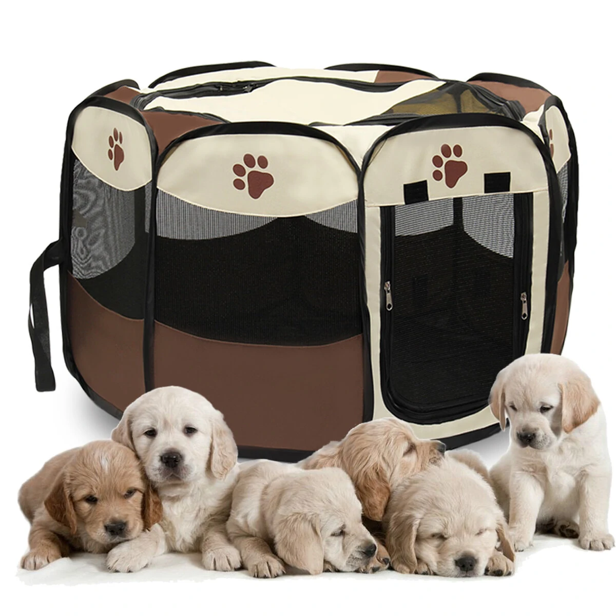 (image for) OxGord 45cm Pet Dog Cat Playpen Tent Portable Exercise Fence Kennel Cage Crate