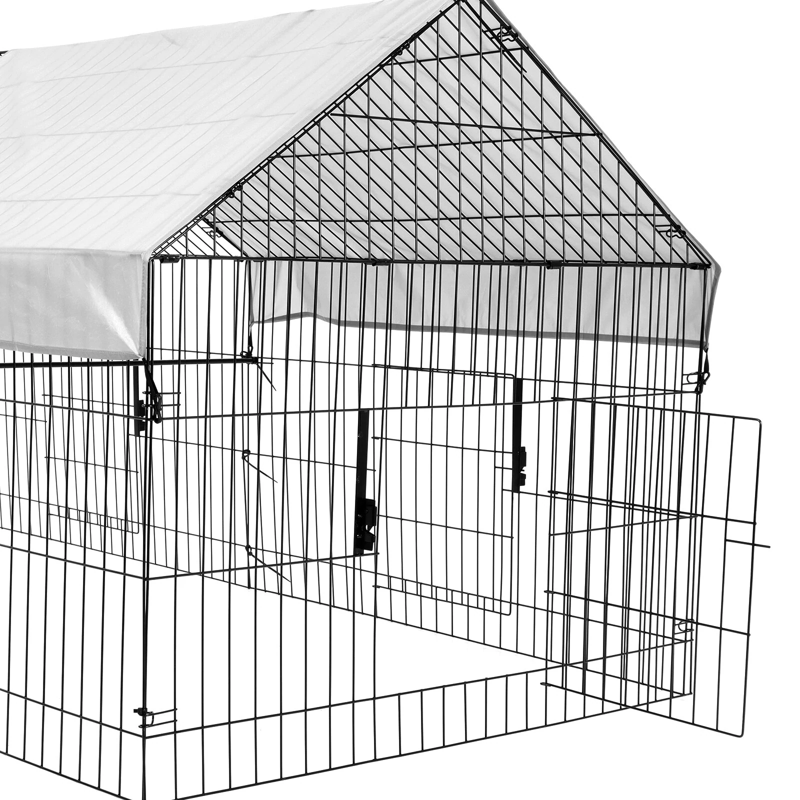 (image for) PawGiant 130'' Poultry Chicken Coop Hen House Hutch Backyard Run Nesting Box Outdoor Cage