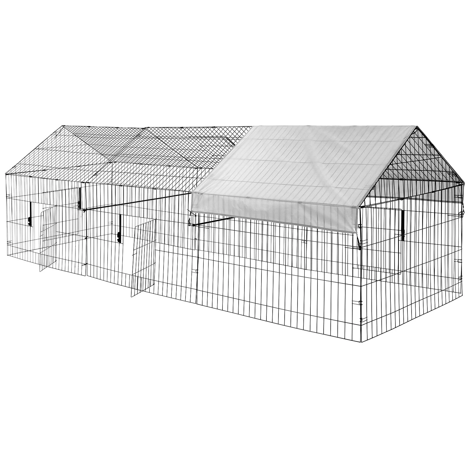 (image for) PawGiant 130'' Poultry Chicken Coop Hen House Hutch Backyard Run Nesting Box Outdoor Cage
